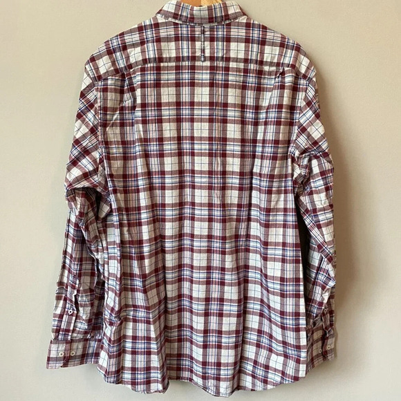 Banana Republic Men's XL Luxe Flannel Slim Plaid Long Sleeve Button Down Shirt - Picture 13 of 16